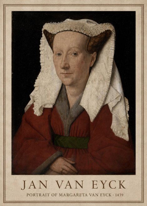 Jan van Eyck Portrait of Margareta Van Eyck No1 - Poszter