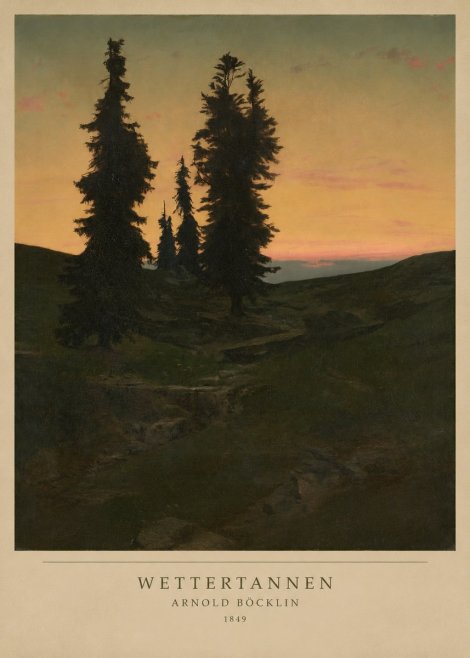 Arnold Böcklin Wettertannen No2 - Poszter