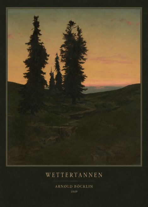 Arnold Böcklin Wettertannen No4 - Poszter
