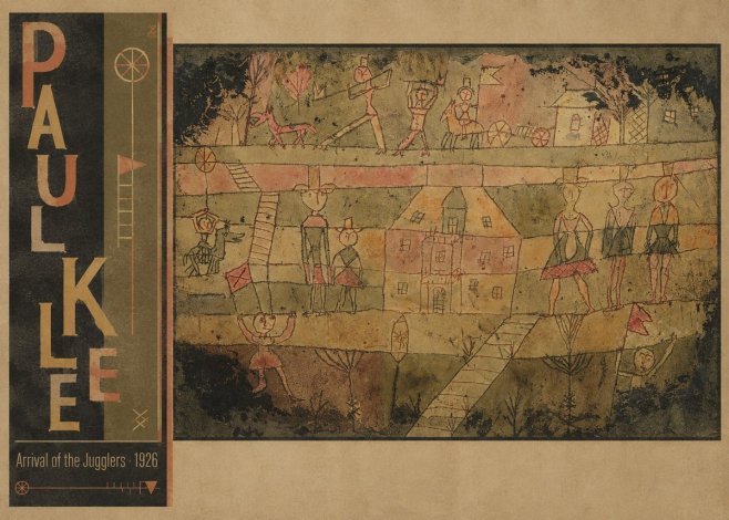 Paul Klee Arrival of the Jugglers No3 - Poszter