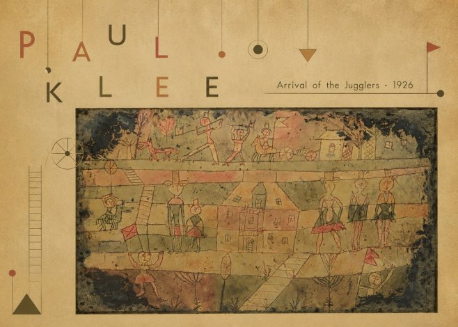 Paul Klee Arrival of the Jugglers No6 - Poszter
