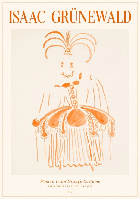 Isaac Grünewald Woman in an Orange Costume No1 - Poszter