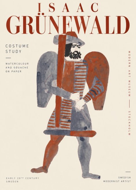 Isaac Grünewald Costume Study VII No4 - Poszter