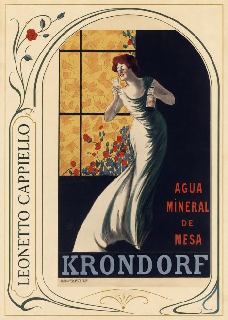 Leonetto Cappiello Agua Mineral De Mesa Krondorf No4 - Poszter