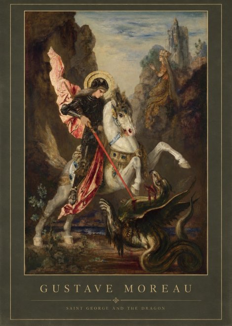 Gustave Moreau Saint George and the Dragon No4 - Poszter