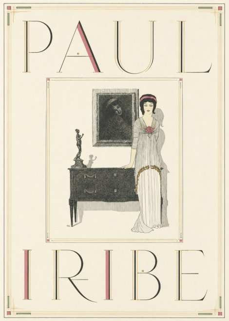 Paul Iribe Elegant Figure in Art Deco Interior No5 - Poszter