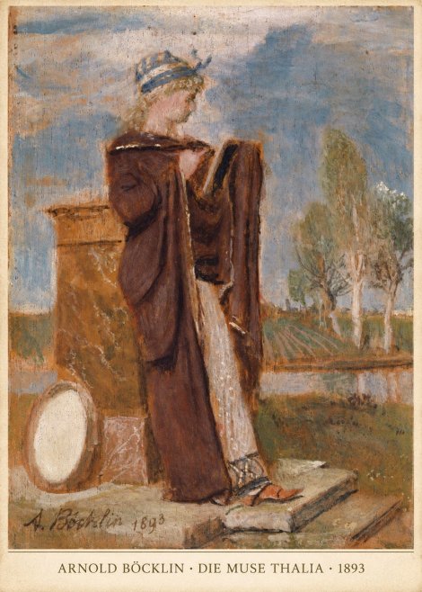 Arnold Böcklin Die Muse Thalia I No2 - Poszter