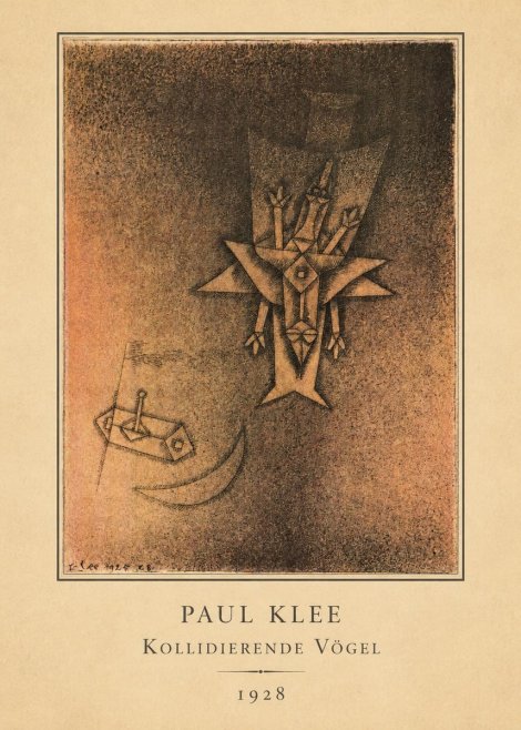 Paul Klee Kollidierende Vögel No3 - Poszter