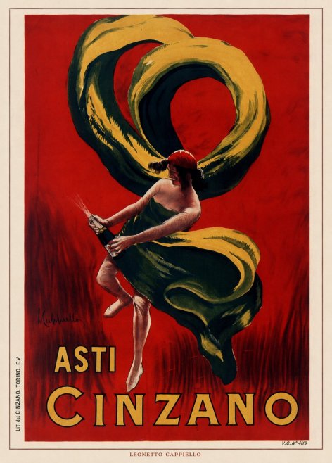 Leonetto Cappiello Asti Cinzano II No6 - Poszter