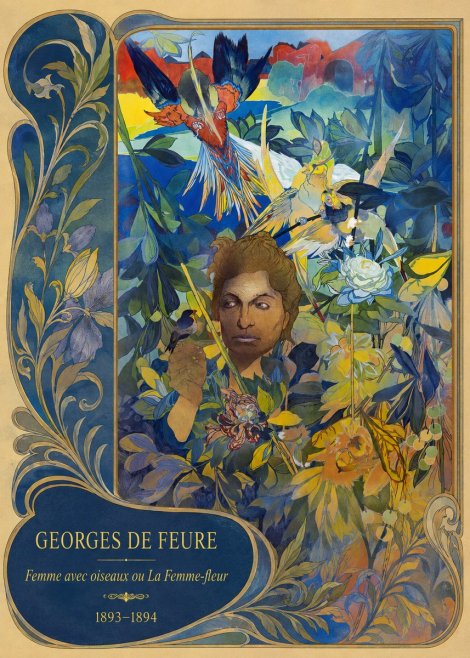 Georges de Feure Femme Avec Oiseaux Ou La Femme-fleur No2 - Poszter