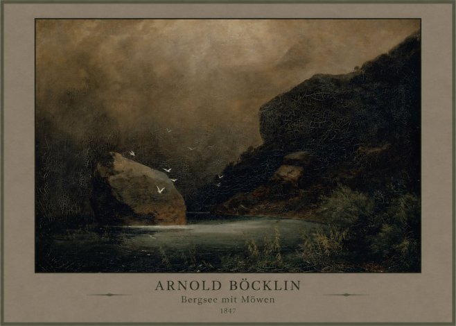 Arnold Böcklin Bergsee Mit Möwen No3 - Poszter
