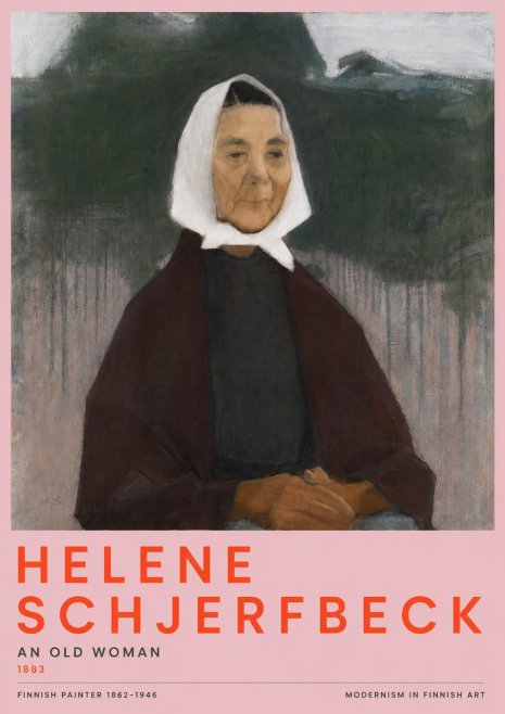 Helene Schjerfbeck An Old Woman No4 - Poszter
