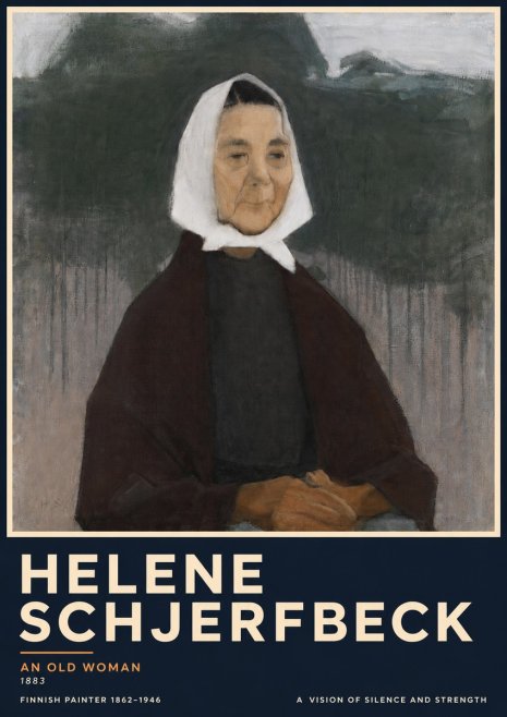 Helene Schjerfbeck An Old Woman No5 - Poszter