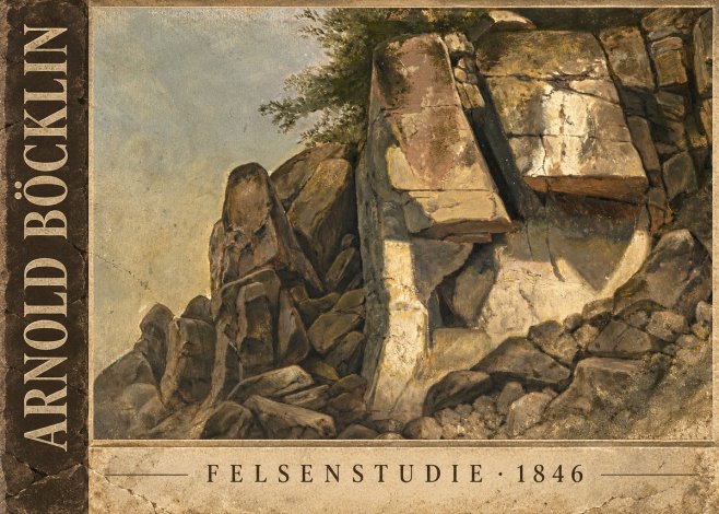Arnold Böcklin Felsenstudie No3 - Poszter