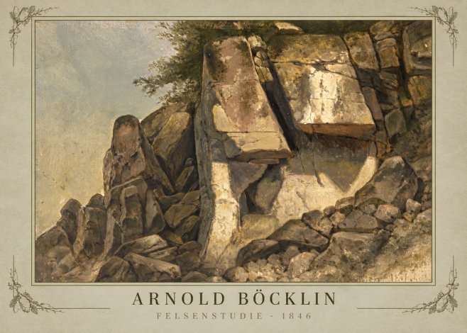 Arnold Böcklin Felsenstudie No4 - Poszter