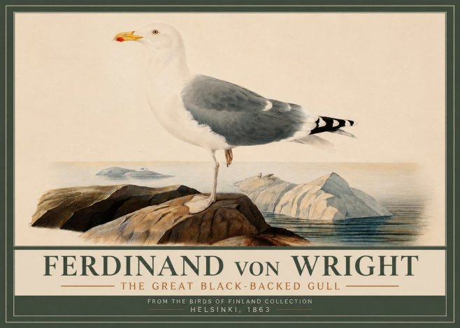 Ferdinand von Wright The Great Black-backed Gull No3 - Poszter