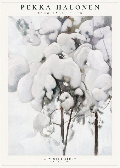 Pekka Halonen Snow-laden Pines No1 - Poszter
