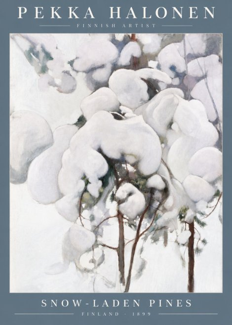 Pekka Halonen Snow-laden Pines No3 - Poszter