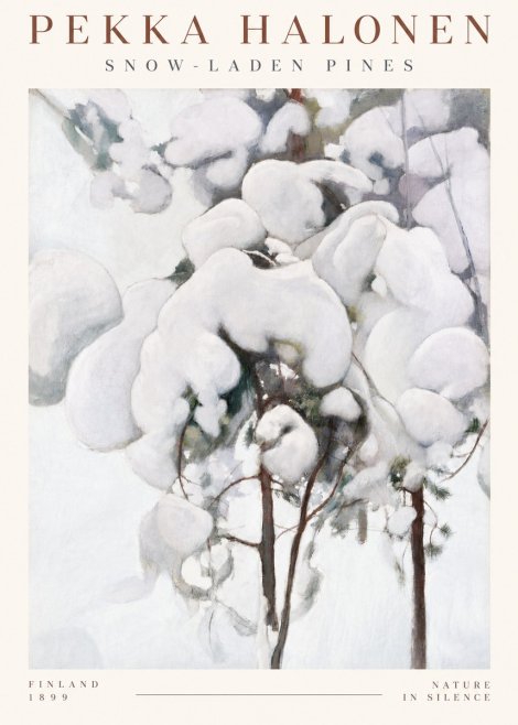 Pekka Halonen Snow-laden Pines No5 - Poszter
