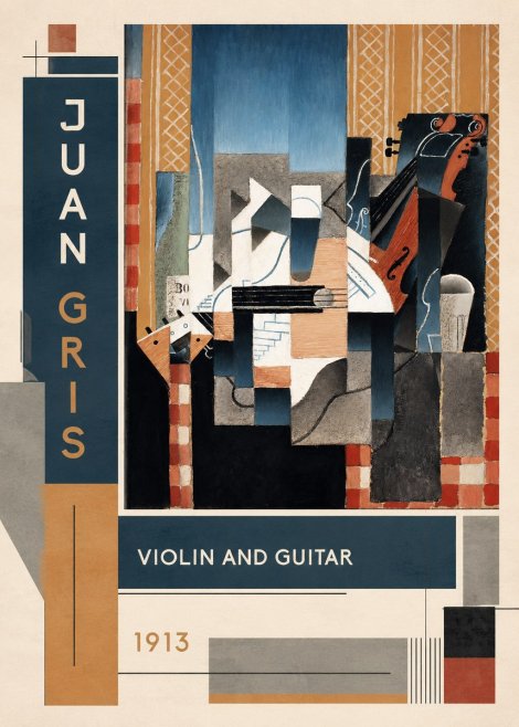 Juan Gris Violin and Guitar I No2 - Poszter