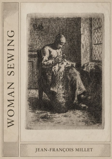 Jean-François Millet Woman Sewing No2 - Poszter