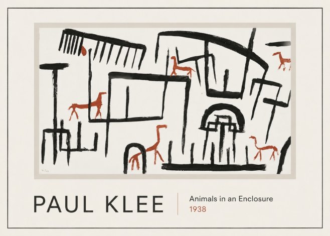 Paul Klee Animals in an Enclosure No1 - Poszter