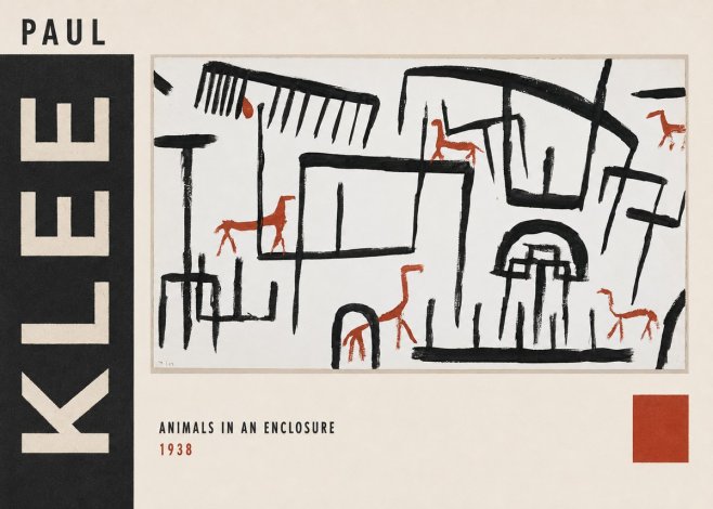 Paul Klee Animals in an Enclosure No3 - Poszter
