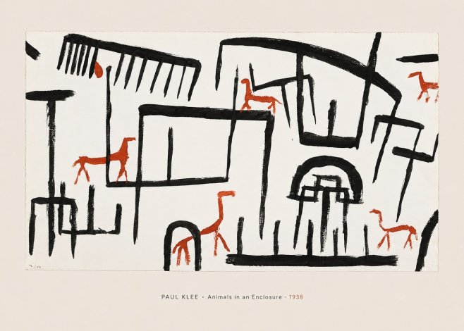 Paul Klee Animals in an Enclosure No5 - Poszter