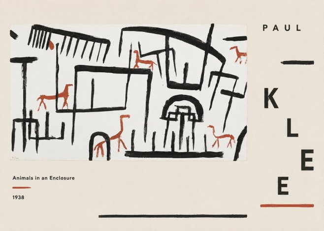 Paul Klee Animals in an Enclosure No6 - Poszter