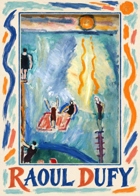 Raoul Dufy The Swimmers No1 - Poszter