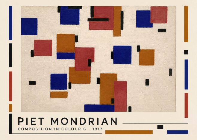 Piet Mondrian Composition in Colour B No1 - Poszter