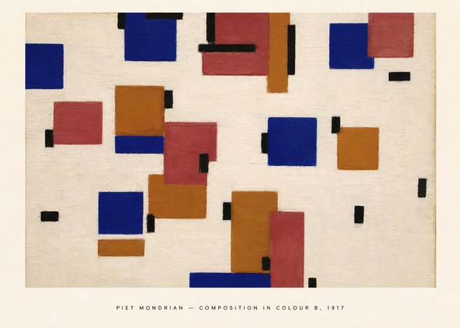 Piet Mondrian Composition in Colour B No5 - Poszter