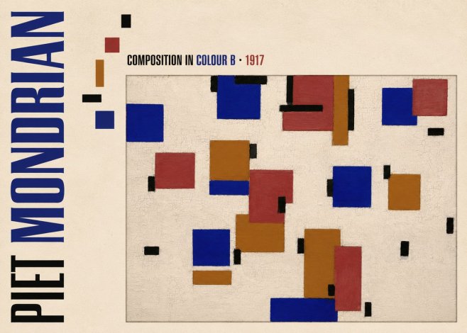 Piet Mondrian Composition in Colour B No6 - Poszter
