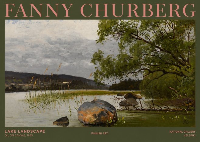 Fanny Churberg Lake Landscape No2 - Poszter