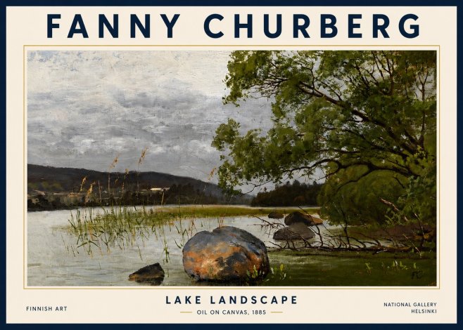 Fanny Churberg Lake Landscape No3 - Poszter
