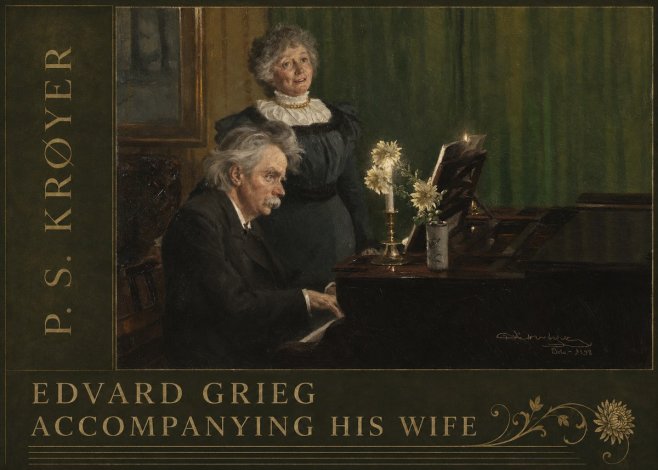 P.S. Krøyer Edvard Grieg Accompanying His Wife No2 - Poszter