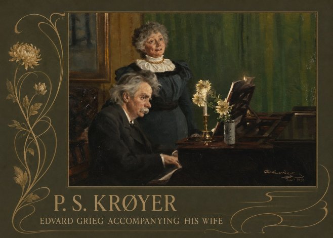 P.S. Krøyer Edvard Grieg Accompanying His Wife No3 - Poszter