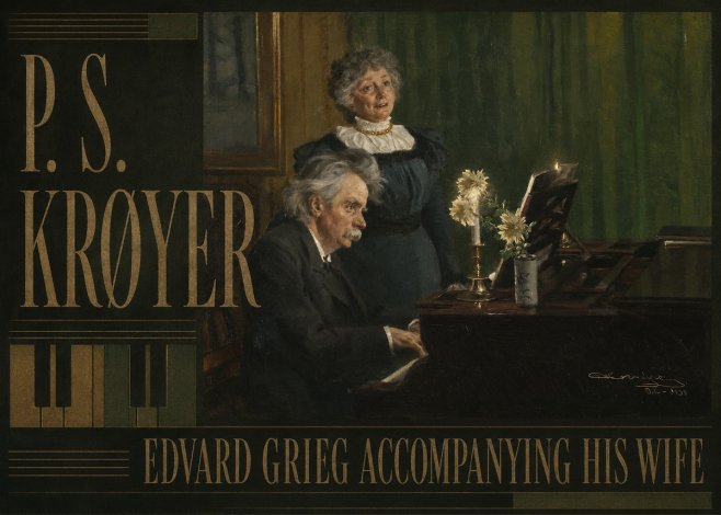 P.S. Krøyer Edvard Grieg Accompanying His Wife No4 - Poszter