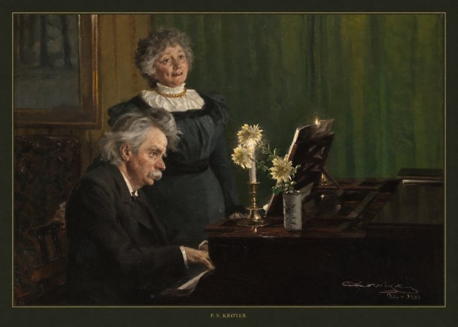 P.S. Krøyer Edvard Grieg Accompanying His Wife No5 - Poszter