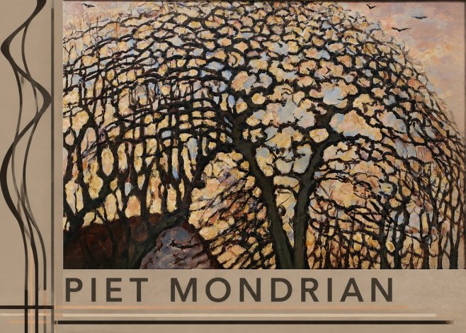 Piet Mondrian Avond (Evening); the Red Tree No2 - Poszter