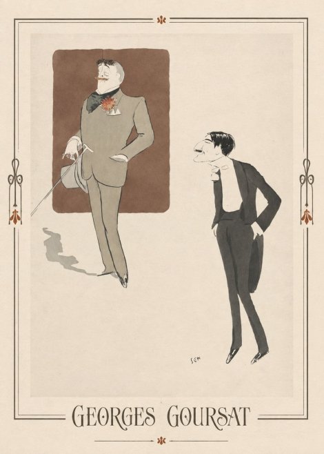 Georges Goursat Two Stylish Gentlemen No1 - Poszter