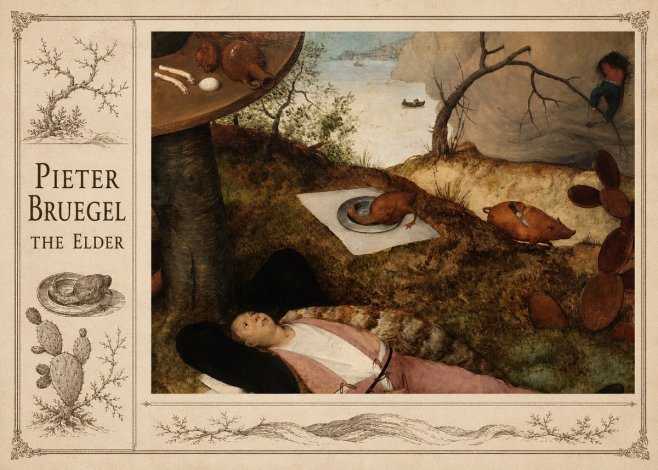 Pieter Bruegel The Land of Cockaigne II No3 - Poszter