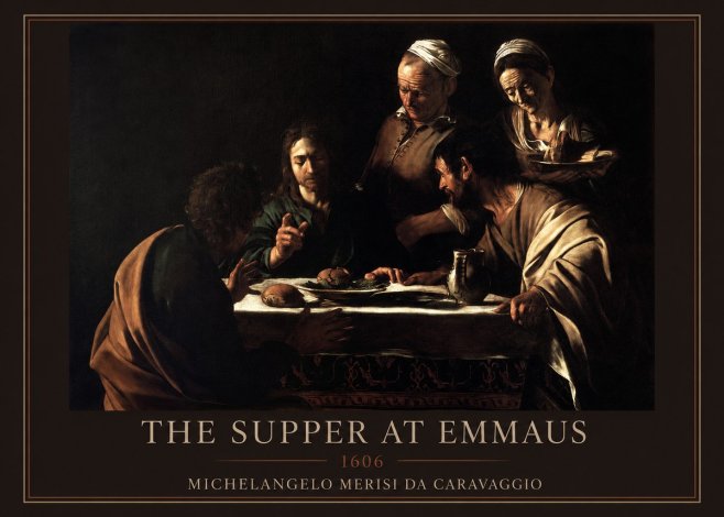 Michelangelo Merisi da Caravaggio The Supper at Emmaus II No1 - Poszter