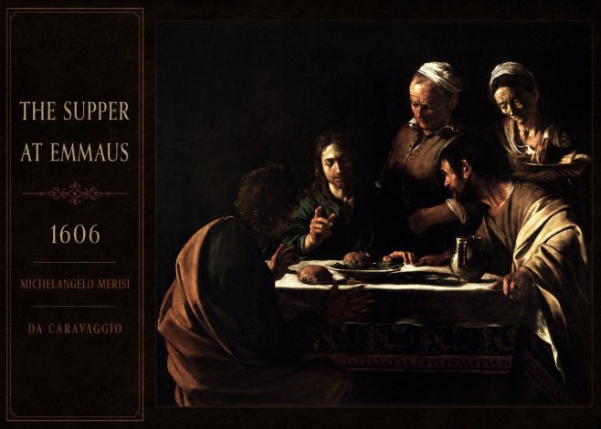 Michelangelo Merisi da Caravaggio The Supper at Emmaus II No2 - Poszter