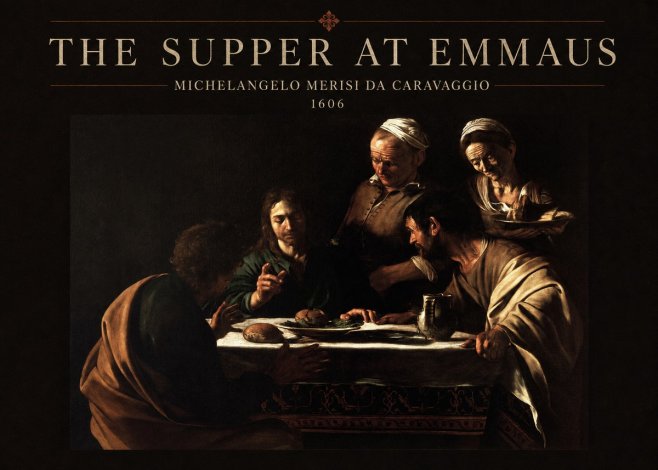 Michelangelo Merisi da Caravaggio The Supper at Emmaus II No3 - Poszter
