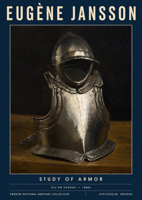 Eugène Jansson Study of Armor No3 - Poszter
