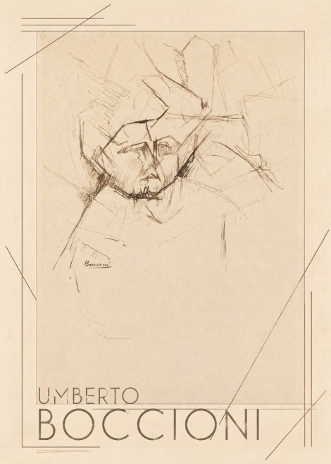 Umberto Boccioni Head Study No1 - Poszter