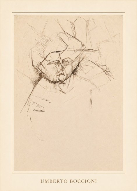 Umberto Boccioni Head Study No4 - Poszter