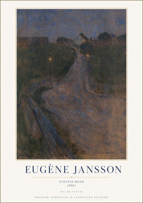 Eugène Jansson Evening Road No1 - Poszter