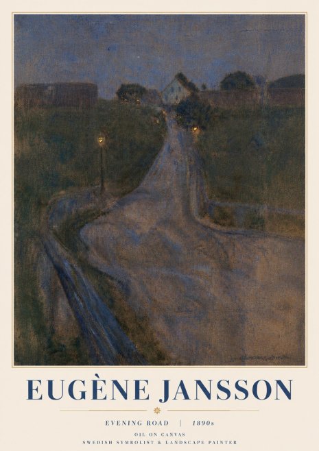 Eugène Jansson Evening Road No4 - Poszter